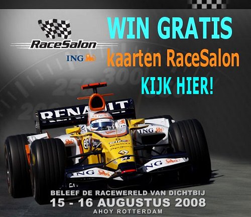 PRIJSWINNAARS extra vrijkaarten RaceSalon; dé snelste Formule1 beurs